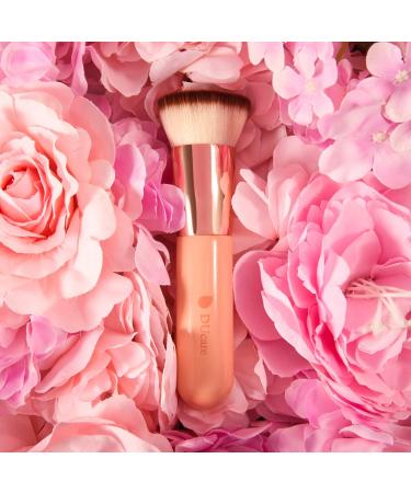 DUCare Flat Top Kabuki Foundation Brush - Professional Synthetic Makeup Tool for Liquid, Mineral Powder & Blending - Pink - Buy Online on GoSupps.com