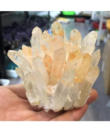 Natural Pale Orange Quartz Crystal Cluster Crystals raw Gemstone Specimen Beautiful Crystal Crystal Cluster 280-320g - Buy Online on GoSupps.com