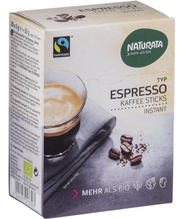  Naturata Naturata Pack of 2 Organic Instant Espresso Coffee Sticks (2 x 50 g) - Buy Online on GoSupps.com