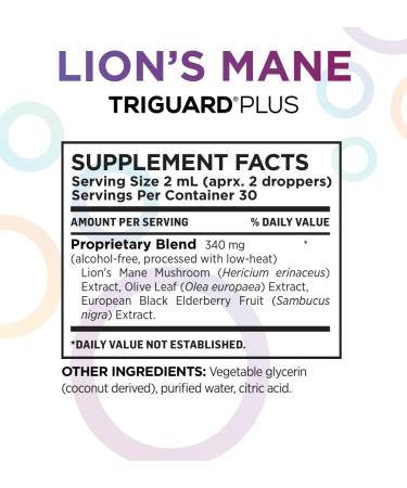 TriGuard Plus Lions Mane Nootropic Tincture 2 fl oz | Mental Clarity & Immune Support - Buy Online on GoSupps.com