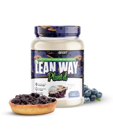 Musclesport Lean Way Plant Protein - Pea Protein and Brown Rice Protein Blend with Added CLA MCT and L-Carnitine - 20 Servings (Blueberry Cobbler)