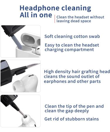 8-in-1 Multi-Function Cleaning Kit for Airpods Pro 1 2 3 - Black - Buy Online on GoSupps.com