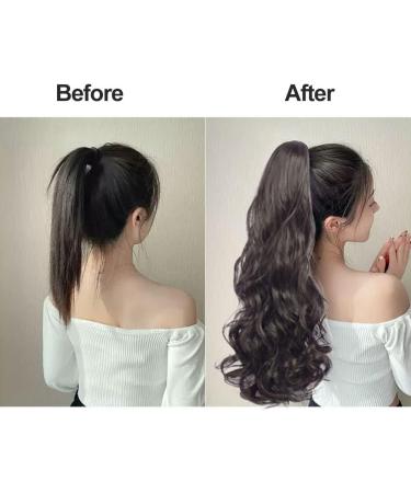 Ponytail Extension Claw Clip Ponytail Extension Curly Ponytail Extension Hair Extensions Ponytail Long Wavy Hair Extensions Curly Wave Claw Clip Ponytail Hairpiece Natural Black - Buy Online on GoSupps.com