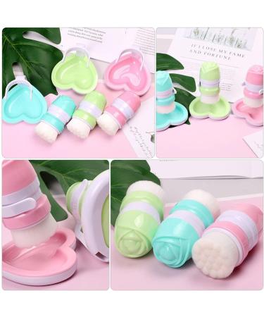 Lurrose Silicone Hand Scrubber & Double-Headed Face Massager - Gentle Manual Cleaning for Sensitive Skin - Pink - Buy Online on GoSupps.com