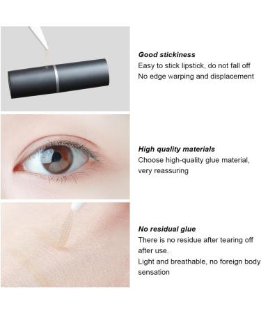 Slip-on eyelid stripes eyelid strips slip-on eyelid tape 480 pieces eyelid tape invisible instant lifting of the eyelid for single eyelid (with tweezers fork rod) Beige-480 Pieces - Buy Online on GoSupps.com