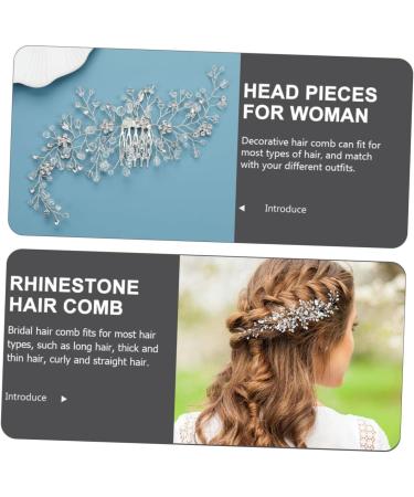 Ipetboom Bride Hair Accessories Piece decorate pearl hair casual vintage sweet crystal accessories Miss comb flowers rhinestones hair accessories headband hair comb hairpin headgear - Buy Online on GoSupps.com