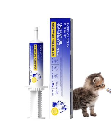 Cat Hairball Paste - Hairball Supplement Gel | Anti Hairball Control Nutritious Natural and Effective Supplement for Healthy Tissue and Kitten 30ml