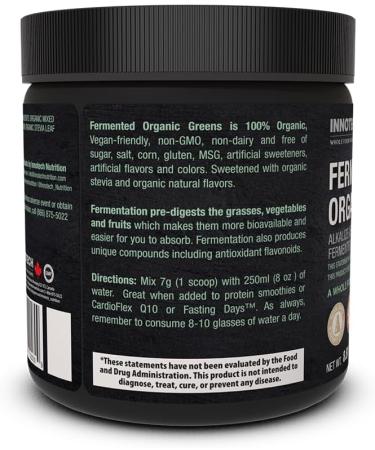 Innotech Nutrition Fermented Organic Greens Berry Flavor - 250 g Berry 35 Servings (Pack of 1) - Buy Online on GoSupps.com