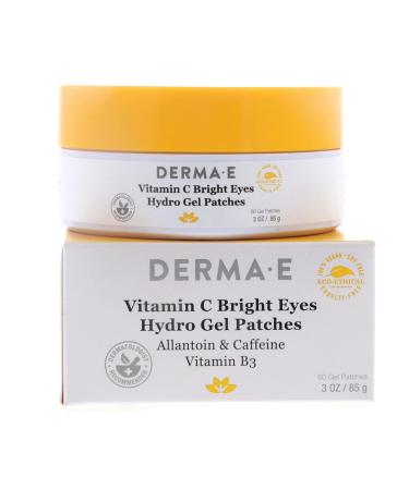 DERMA E Vitamin C Bright Eyes Hydro Gel Patches - 2-Pack for Dark Circles & Puffy Eyes - Buy Online on GoSupps.com