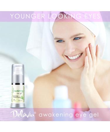 Deluvia Daily Under Eye Gel - Reduce Puffiness Wrinkles Fine Lines - Organic Aloe Vitamin E Hyaluronic Acid - Firming Moisturizer - Buy Online on GoSupps.com