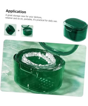 Frcolor 2-Piece Retainer Storage Box - Crystal Holder & Prosthesis Brush Travel Case | Small Storage Solution for Prosthetics - Buy Online on GoSupps.com