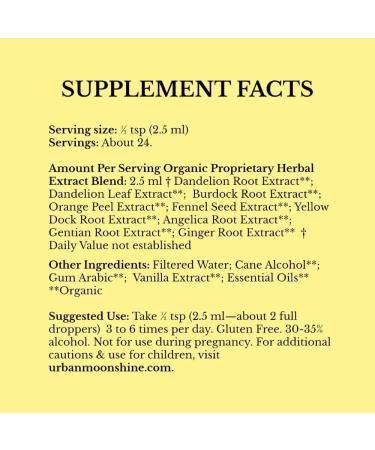 Urban Moonshine Original Bitters - Organic, Gluten-Free, 8 fl oz | Premium Cocktail Enhancer - Buy Online on GoSupps.com