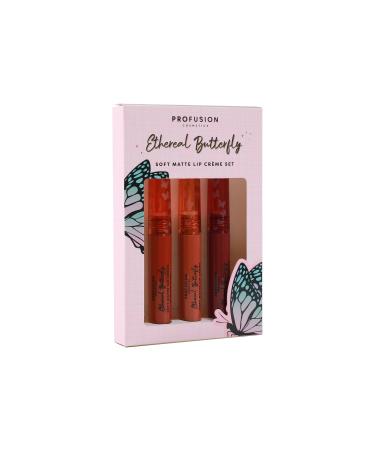 Buy Profusion Cosmetics Empowered Butterfly Soft Matte Lip Creme Set - Versatile Trio for Day to Night Elegance | International Shipping Available - Buy Online on GoSupps.com
