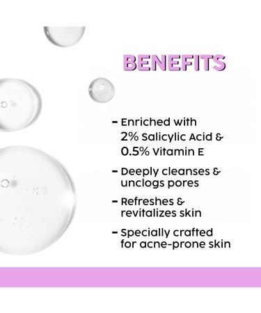 2% Salicylic Acid Face Wash - Deep Pore Cleansing & Acne Prevention | All Skin Types | 100 ML - Buy Online on GoSupps.com