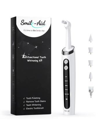 Tooth Polisher Smile-Aid Multifunctional Replacement Head Teeth Whitening Kit Better Whitening Effect Than Electric Toothbrush USB Charging Waterproof