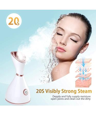 LOVONEE Facial Steamer - Home Spa Warm Mist Humidifier for Deep Cleaning, Sinus Relief, and Blackhead Removal - Rose - Buy Online on GoSupps.com