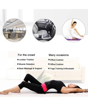 Back Massager Stretcher Waist Lumbar Support Pain Relief Tool - Purple - Buy Online on GoSupps.com