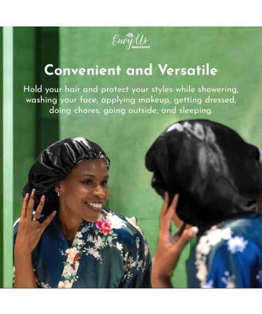 Envy Us Hair Satin Bonnet - Double Layered Jumbo Sleeping Cap for Curly & Natural Hair - Buy Online on GoSupps.com