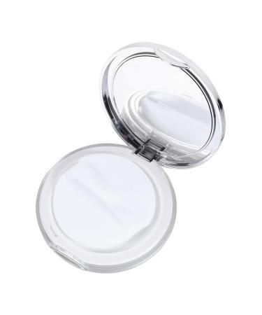 POPETPOP 4 Pcs Loose Powder Box Mini Containers Bath Powder Case 5g Powder Case Sample Travel Ultra Thin 7.5x7.5cmx2pcs Silverx2pcs