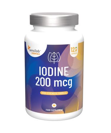 Sensilab Essentials Iodine Tablets 200 mcg Potassium Iodide Capsules for Thyroid & Nervous System Support 120 Iodine Capsules - 4-Month Supply