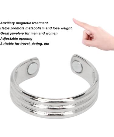 Magnetic Rings for Men & Women - Elegant Adjustable Jewelry for Fatigue Relief & Joint Pain - Silver Accessories - Buy Online on GoSupps.com