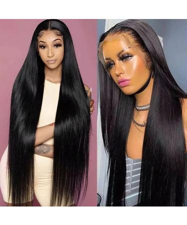 UNICE 26 Inch 10A Brazilian Virgin Human Hair HD Lace Front Wig for Black Women - Bleached Knots, Pre Plucked, 150% Density - Buy Online on GoSupps.com