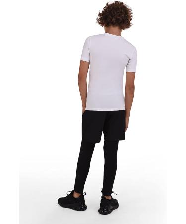 TCA Boys' HyperFusion Compression Base Layer Top - Short Sleeve Under Shirt White 12-14 Years - Buy Online on GoSupps.com
