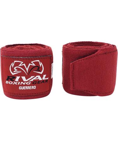 RIVAL Boxing RHWG Guerrero Elastic Handwraps, Available in 5 Sizes, Perfect Hybrid of Mexican and Traditional Style Hand Wraps, Superior Tension with a Thicker, Comfortable Wrap for Added Strength Burgundy 120"