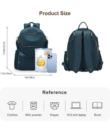 Weflier Waterproof Diaper Backpack - Multifunctional Dad & Mom Bag with Stroller Belt | Blue - Buy Online on GoSupps.com