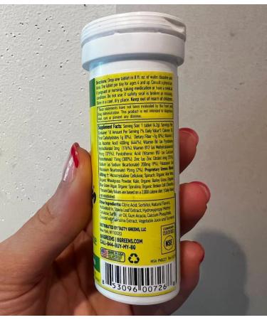 8Greens Original Lemon & Lime Superfood Tablets - Immune Support - Vegan, Gluten-Free, Non-GMO - 90 Tablets (3 Tubes) - Buy Online on GoSupps.com