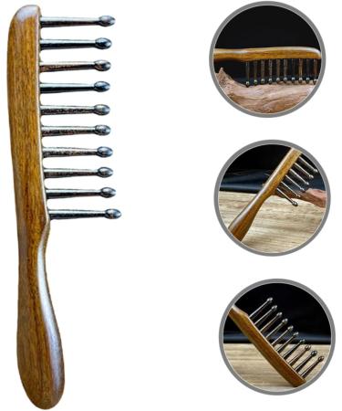 Ipetboom Scalp Massage Comb Wooden Pick Anti-static Head Massage Comb Hair Pick Root Comb Scalp Comb Wooden Hair Comb Wooden Massage Comb Comfortable Massage Comb Wide Comb for Curly Hair - Buy Online on GoSupps.com
