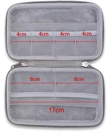 Diabetic Supplies Travel Case - Organize Glucose Meter, Test Strips, Lancets, Pens, Syringes - Hard Shell Protective Bag - Gray - Buy Online on GoSupps.com