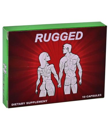 GLADTON Rugged Male Supplement for Men. Fast Acting Sports Nutrition Supplement with 10 Potent Ingredients - Tongkat Ali + 9 More for Improved Energy Stamina Endurance & Performance. 10 Capsules