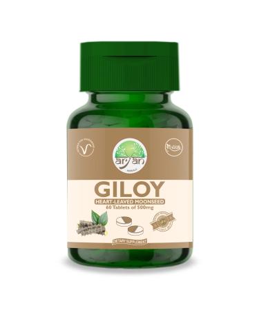 Aryan Herbals Giloy (Heart Leaved Moonseed) 60 Tablets of 500 MG - Buy Online on GoSupps.com