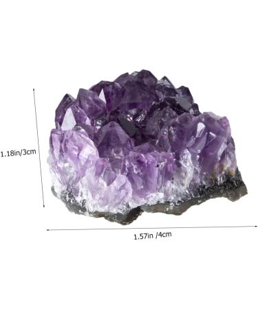 FOMIYES 4 Pcs Natural Crystal Cluster Crystal Ornament Rough Stone Purple Natural Minerals Multifunction - Buy Online on GoSupps.com