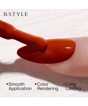 RSTYLE UV Gel Nail Polish Set 4 Colours Shellac Set Glitter Red French Nail Polish Home and Nail Salon Manicure 6 ml Black - Buy Online on GoSupps.com