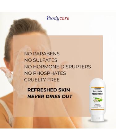 ibodycare Aloe Chamomile Face Cleanser for Sensitive Skin Sulfate Free Paraben Free Fragrance Free Daily Face Wash Gentle Natural Cleanser for Women and Men 4 oz - Buy Online on GoSupps.com