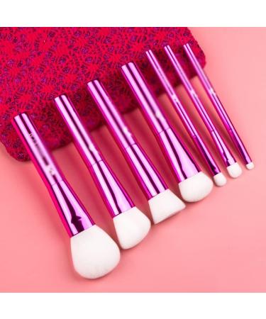 Makeup Brush Set - 8 Portable Pink Synthetic Hair Brushes for Beginners | Essential Makeup Tools for Powder Sculpting & Eyeshadow - Buy Online on GoSupps.com