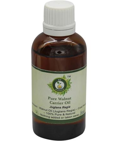 R V Essential Pure Walnut Carrier Oil 30ml (1.01oz)- Juglans Regia (100% Pure and Natural Cold Pressed) - Buy Online on GoSupps.com