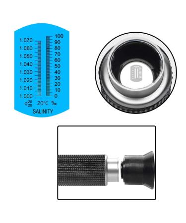Premium Salinity Refractometer for Marine Reef Tank Testing - Dual Scale 0-100ppt & 1.000-1.070 S.G - Buy Online on GoSupps.com