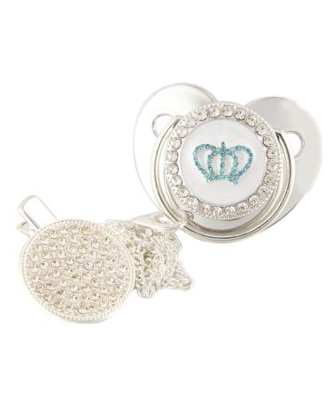 Luxury Cartoon Crown Heart Shape Baby Pacifier | Rhinestone Bling Soother for Infants | Perfect Baby Shower Gift - Buy Online on GoSupps.com