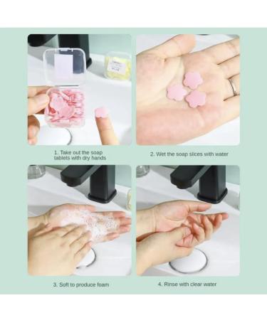 Cute Animal Instant Soap Flower Tablets Travel Hand Soap Sheets 100 Pieces Portable with Case (100 Purple) 2-Pack 100 Purple - Buy Online on GoSupps.com