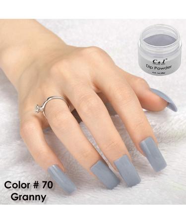 C&I Dip Powder Color No. 70 Granny for Nail Color 1 oz / 28 g Gray Color System - Buy Online on GoSupps.com