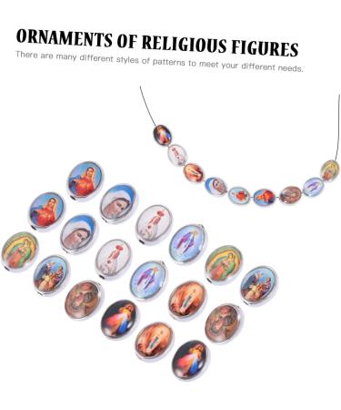 VILLCASE 40pcs Religious Figure Jewelry Decorative Beads Necklace Medal Beads Religious Charms Crucifix Beads Catholic Jewelry Accessories Necklace Cross Alloy Jesus Miss Scattered Beads - Buy Online on GoSupps.com