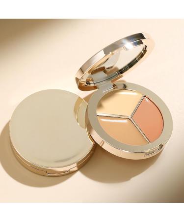 A three-color concealer a corrective and illuminating palette with a soft texture that conceals easily and naturally without chalking (1pcs) - Buy Online on GoSupps.com
