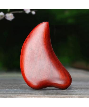 Red/Green Sandalwood Gouache Trigger Point Meridian Scrapping Muscle Relax Wooden Massager Acupuncture Gua Sha Therapy 1Pcs (Color : Red)