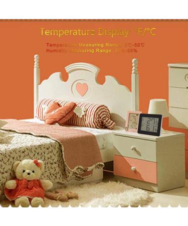 Digital Hygrothermograph & Thermometer - LCD Humidometer for Accurate Room Temperature & Humidity Measurement (Black) - Buy Online on GoSupps.com