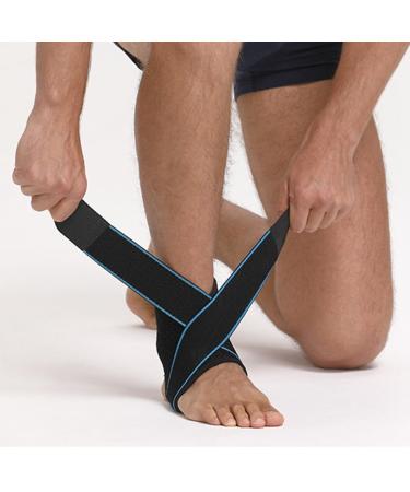 Adjustable Unisex Ankle Support Brace - Sturdy Elastic Compression Wrap for Running & Injury Protection - Buy Online on GoSupps.com