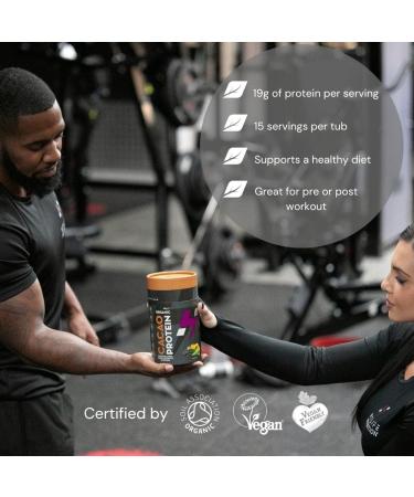 Hylife Nutrition Organic Cacao Vegan Protein Powder - 450g (15 Servings) | Dairy, Gluten and Soy Free - Buy Online on GoSupps.com