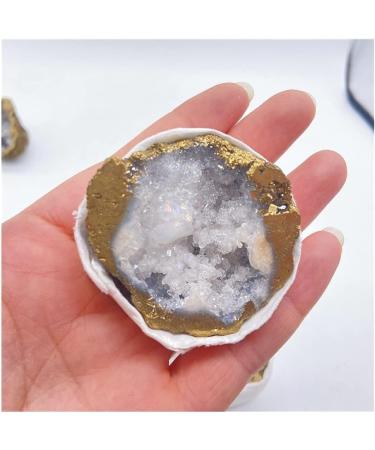 Natural Crystal Rough Natural Agate geode Hole Specimen Contains Clear Clusters Halloween Decorations Crafts - Buy Online on GoSupps.com